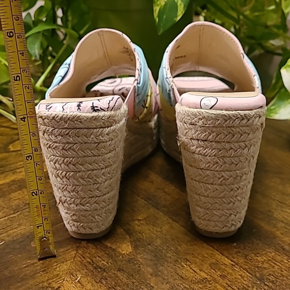 Sugar Harlem Wedge Sandal with knotty bow